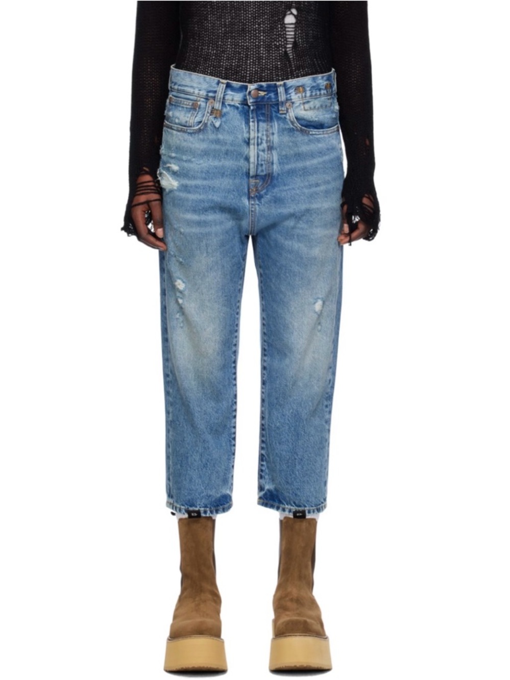 R13 tailored drop denim